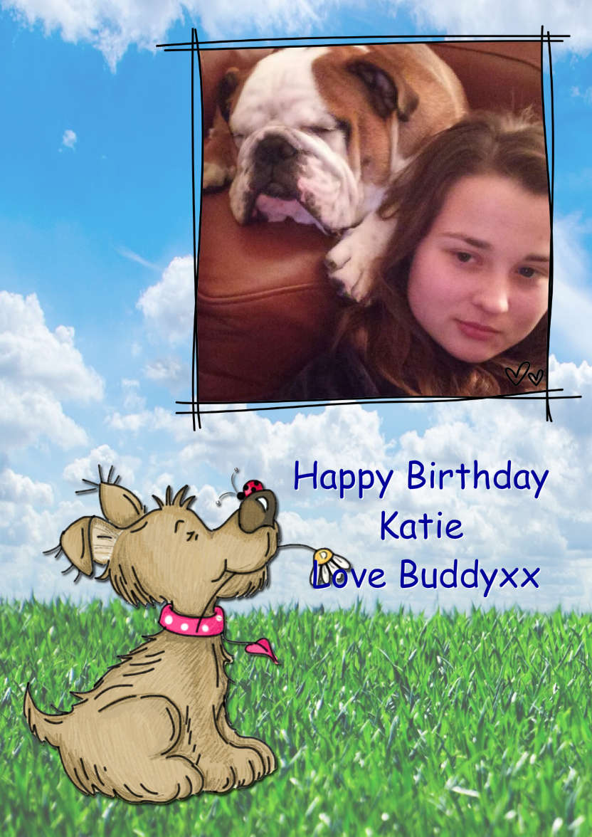 Bella's Flower - card made with Crafty Bob's Card Creator