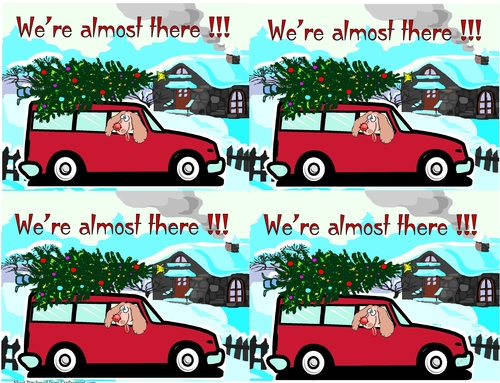 Almost There Postcard Front - Four to a Page