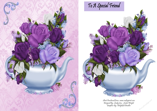 Teapot Of Flowers Special Friend