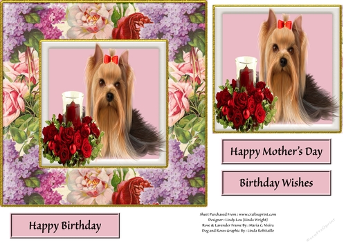 Shaggy Dog With Red Roses