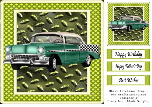 Green Classic On Metal Sheet 7 x 7