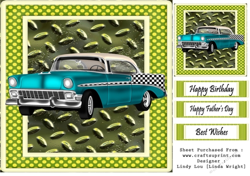 Teal Classic On Metal Sheet 7 x 7