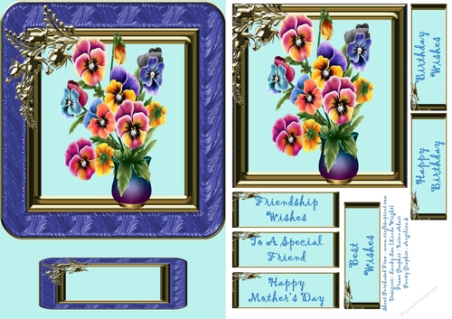 Vase Of Pansies