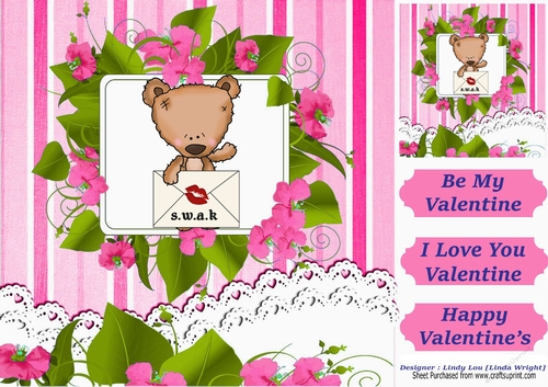 Valentine Bear With SWAK Letter