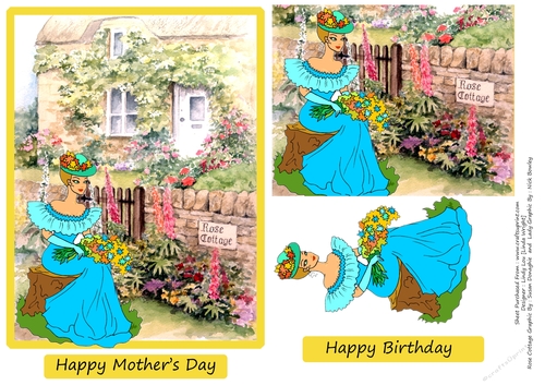 Lady Visitor Waiting At The Gate Of Rose Cottage