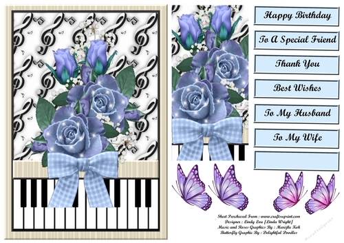 Floral Vignettes 2 On Floral Background