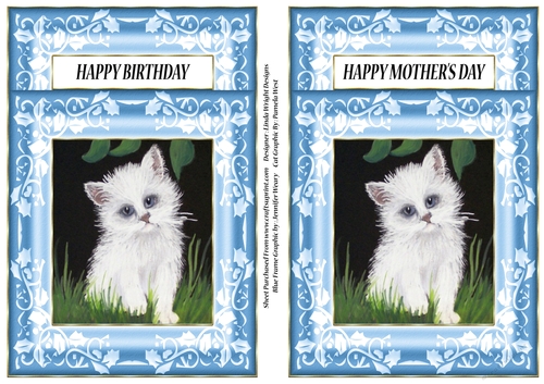 White Kitten - Birthday and Mothers Day