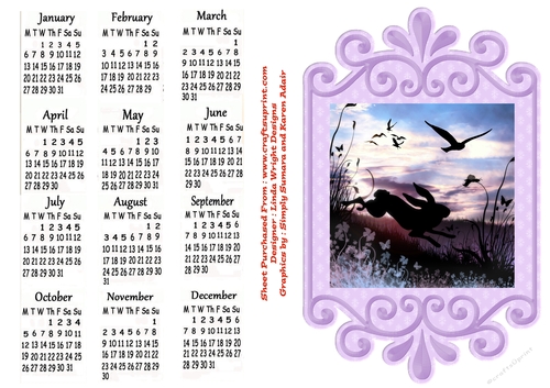 Fantasy Calendar 2010 A4 Size No : 1