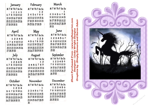 Fantasy Calendar 2010 A4 Size No : 14
