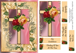 Sympathy Cross With Roses 3