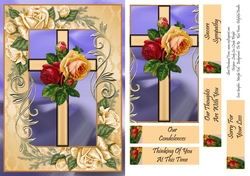 Sympathy Cross With Roses 4