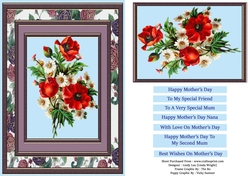 Poppies And Daisies For Mum or Special Friend On Mothers Day