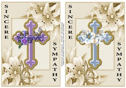 Sympathy Lillies and Cross 5 and 6