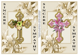 Sympathy Lillies and Cross 3 and 4