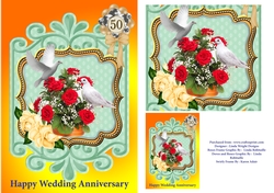 Doves and Roses 50th Wedding Anniversary