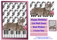 Cat 1 and Piano Keys A5 Size