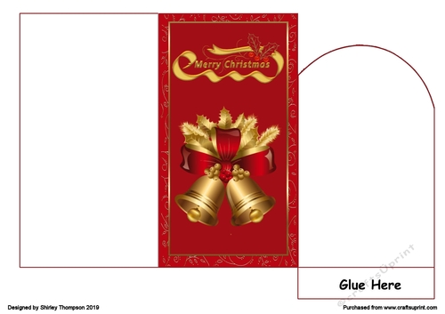 Red and gold Christmas bells money wallet
