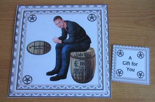8 x 8 Limited edition card front with matching blank insert and gift tag.