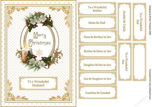 A5 Merry Christmas quick card front