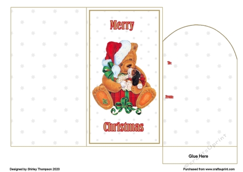 Christmas teddy bear money wallet
