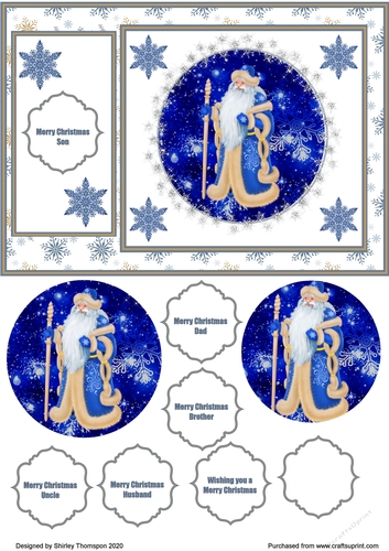 A5 vintage Santa step by step card front