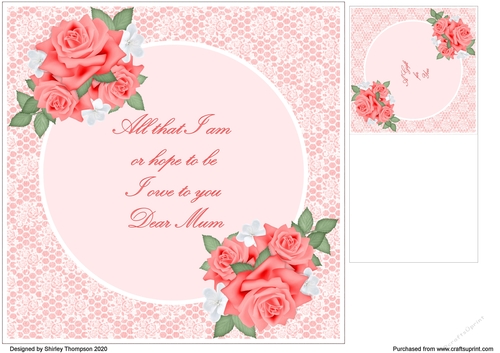 8 x 8 quick card front & gift card.