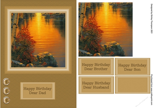 A5 lake scene quick card front