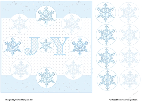 7.5 in Snowflakes quick card front