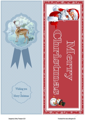 Pair of DL quick Christmas card toppers