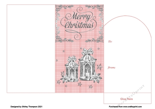 Christmas lanterns money wallet (Pink).