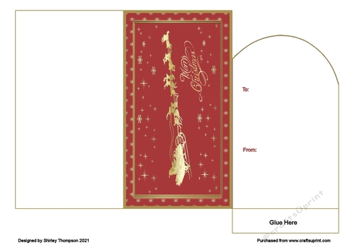 Santas sleigh money wallet (Red).