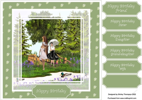 8 x 8 summer days quick card front