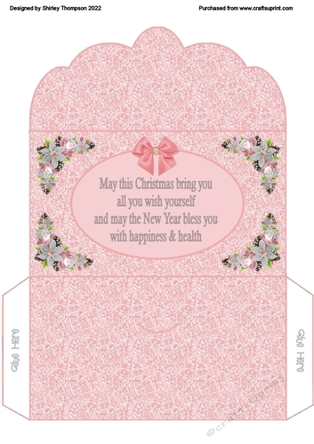 Rose & poinsettia money wallet.