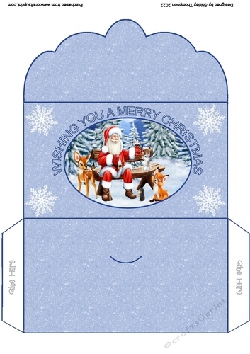 Santa & his animal friends money wallet