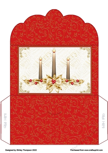 Christmas candles money wallet