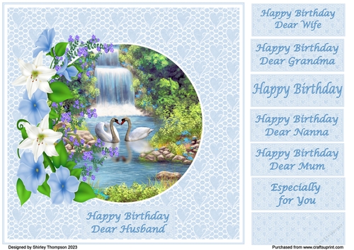 8 x 8 Birthday quick card front