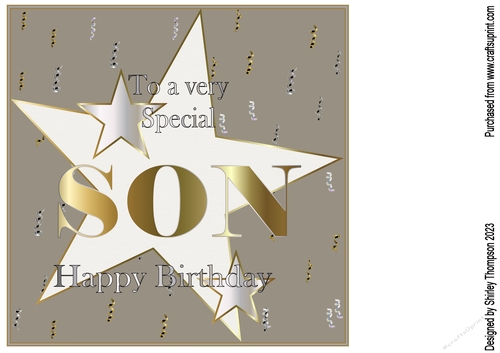 8 x 8 Son quick card front 
