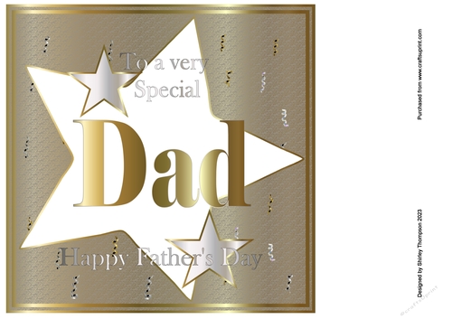 8 x 8 Fathers Day quick card front