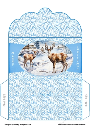 Deer in the snow money wallet