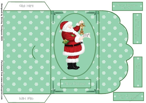 Green Santa money wallet