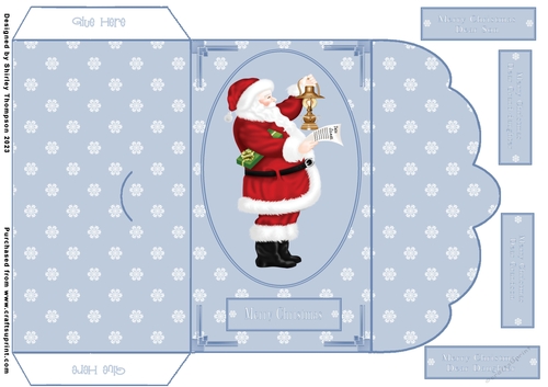 Blue Santa money wallet