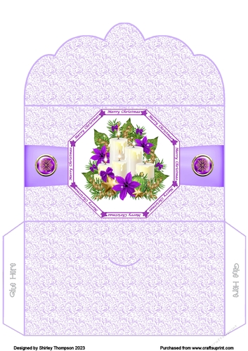 Candle arrangement money wallet (Lilac).