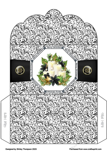 Candle arrangement money wallet (Black).