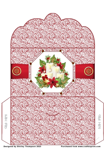 Candle arrangement money wallet (Red).