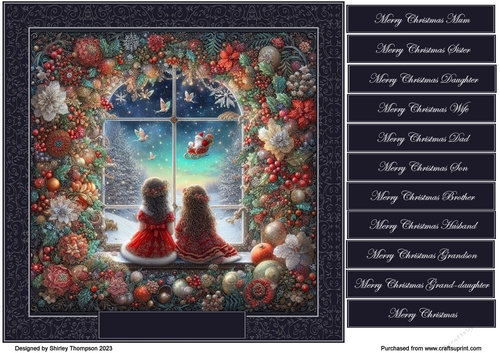 8 x 8 Watching for Santa quick card front.1