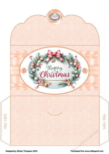 Peach basket weave money wallet.