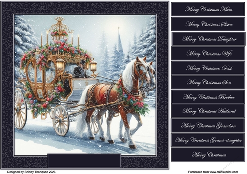 8 x 8 Dashing through the snow quick card front .1