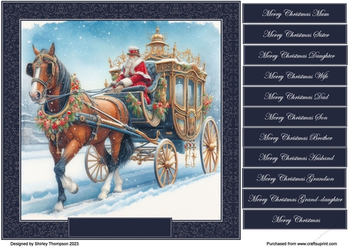 8 x 8 Dashing through the snow quick card front .3