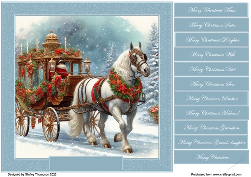 8 x 8 Dashing through the snow quick card front .4