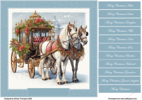 8 x 8 Dashing through the snow quick card front .5